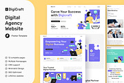 DigiCraft - Digital Agency Framer, a Websites & App Template by peterdraw (Thumbnail 1 of 6)