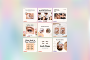 Lash Technician Instagram Posts, a Social Media Template by Adored Templates (Thumbnail 2 of 10)