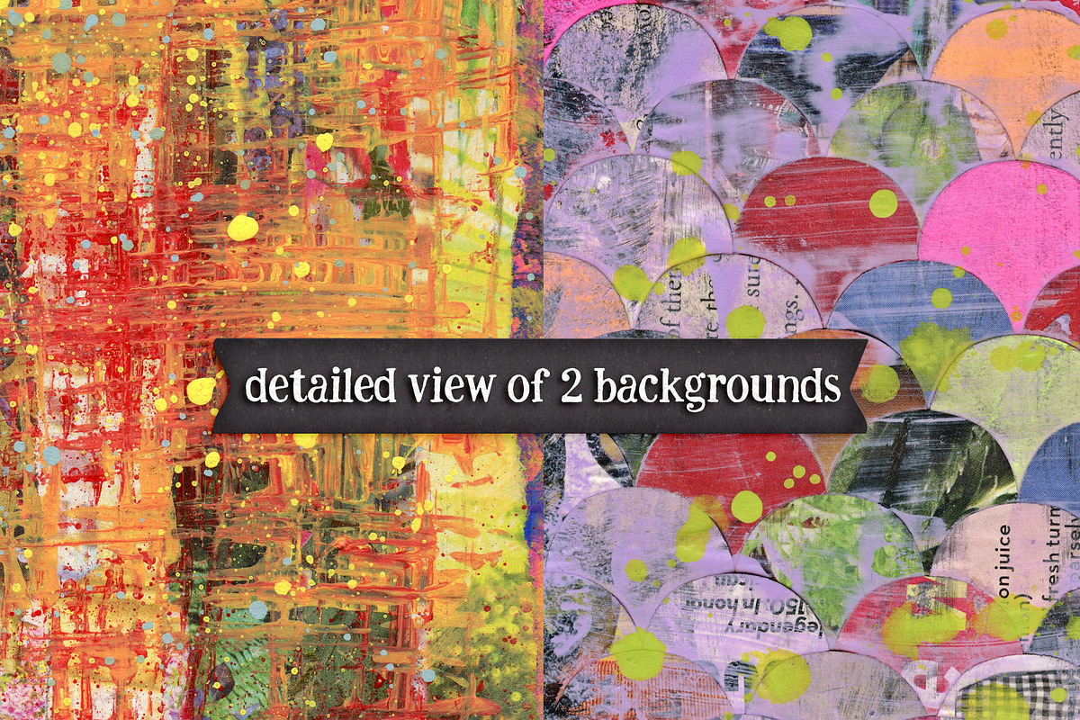 Collage Art Backgrounds Set 2, a Texture Graphic by Heather Green Designs (Photo 5 of 7)