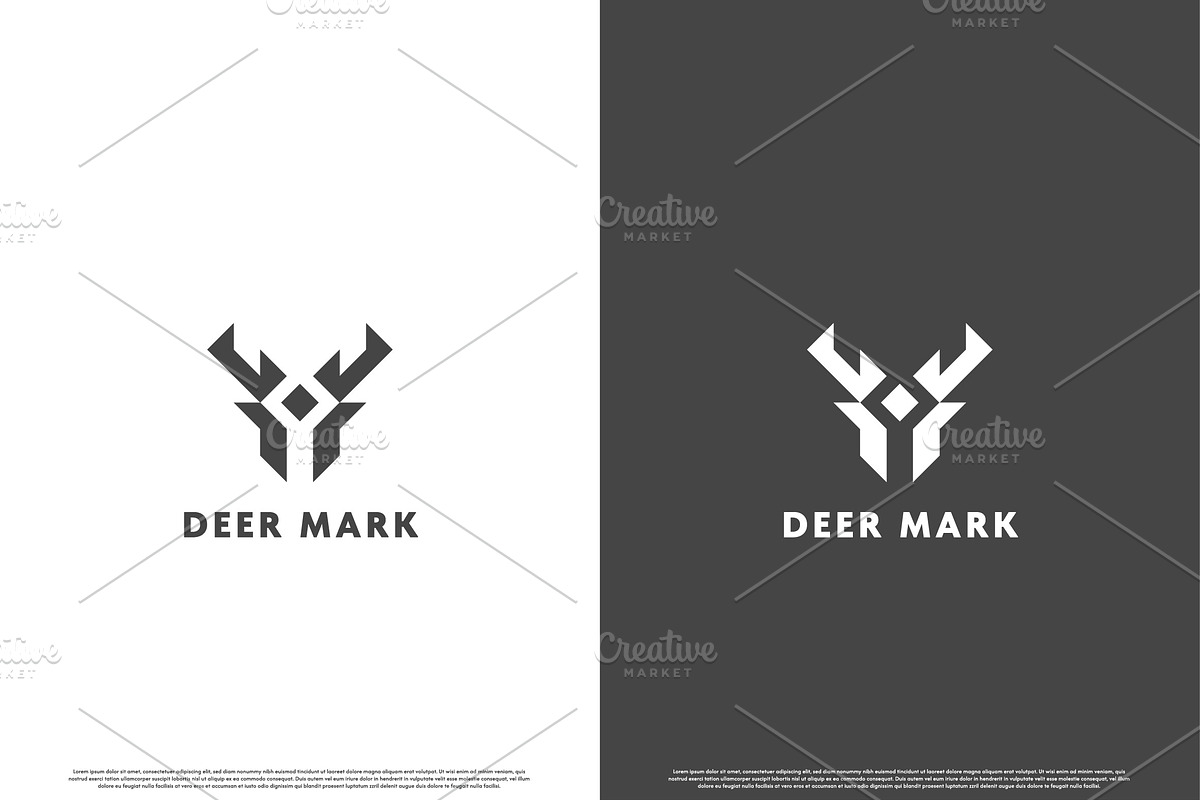 Deer Head Logo Design Icon, a Branding & Logo Template by Morvana Crew