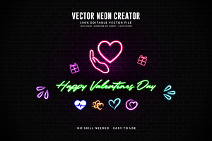 Editable Vector Neon Creator Effect