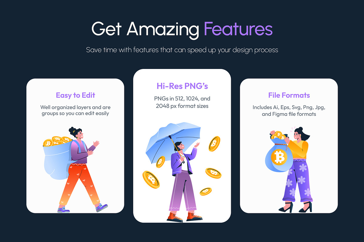 Cryptocurrency Illustrations Art Set, a Finance Illustration by Creative Stall (Photo 2 of 9)