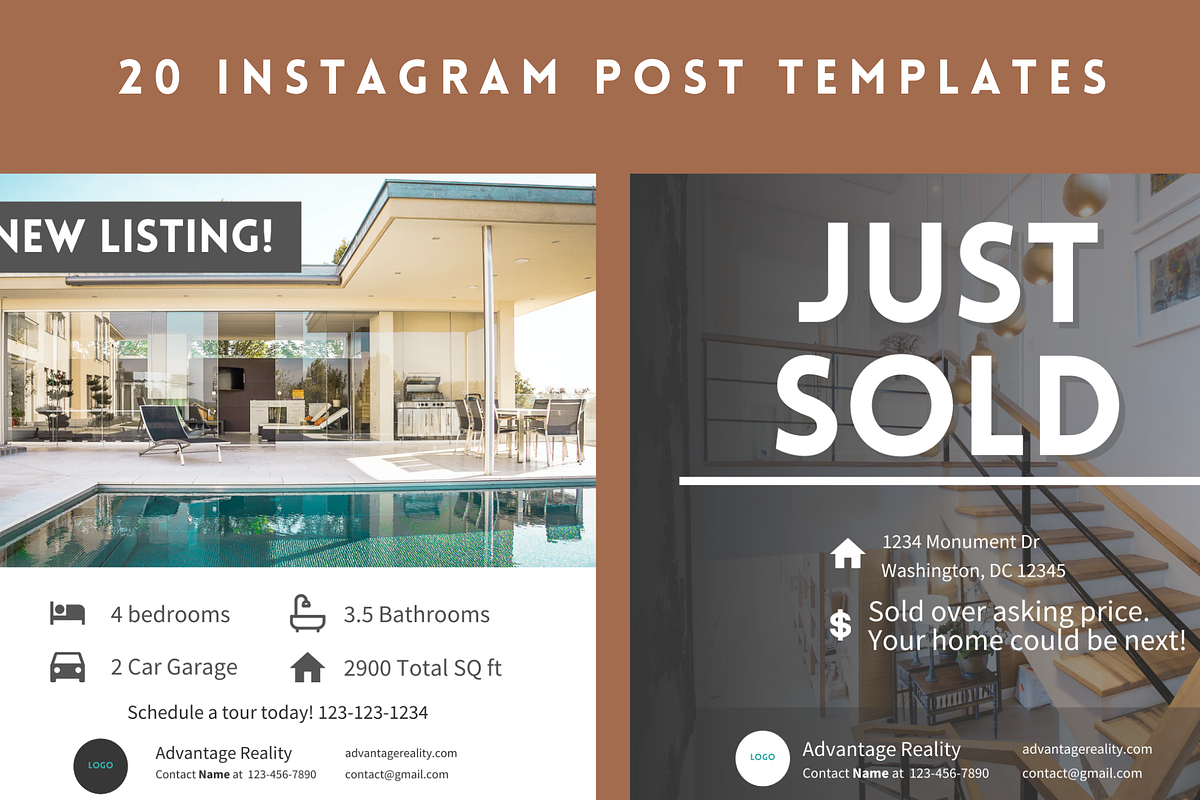 Modern Real Estate Instagram Posts, a Social Media Template by Minva Themes (Photo 3 of 5)