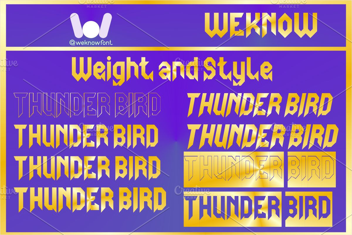 Thunder Bird Font, a Font by weknow (Photo 7 of 8)