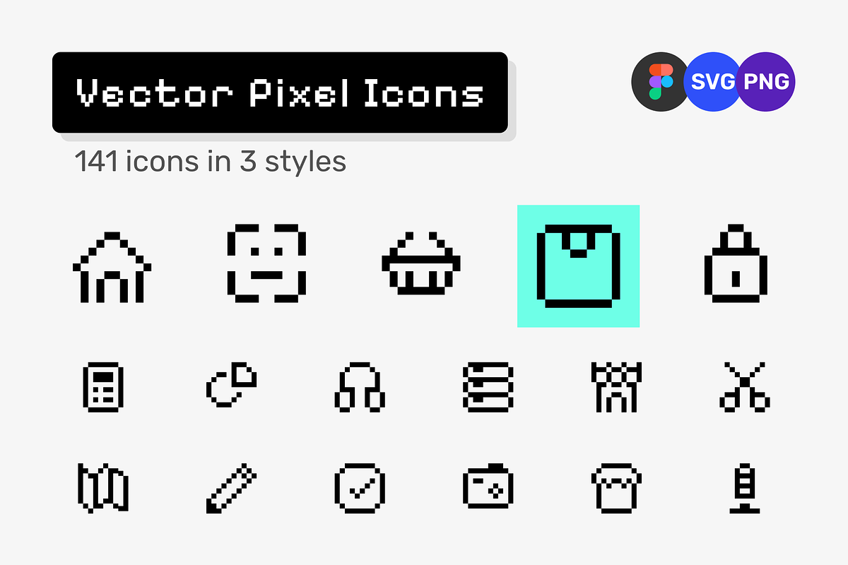 Vector Pixel Icons Set, an Outline Icon by Amazing Custom Icons (Photo 1 of 6)