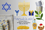 Happy Hanukkah, a Seasonal Illustration by Elatedowl (Thumbnail 1 of 16)