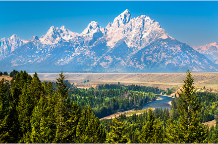 View of the Teton Range above the, a Nature Photo by Leonid Andronov