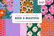 Boho Floral Seamless Patterns, a Pattern Graphic by FINEAPPLE (Thumbnail 1 of 10)