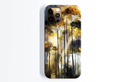 Golden Abstract Forest Illustration, a Decorative Illustration by Housui Patterns (Thumbnail 9 of 12)
