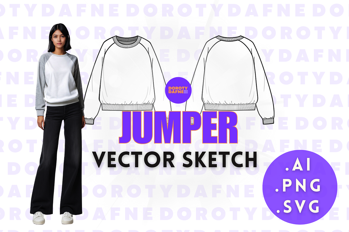Raglan Crewneck, an Apparel Mockup by Doroty Dafne Designs (Photo 1 of 7)