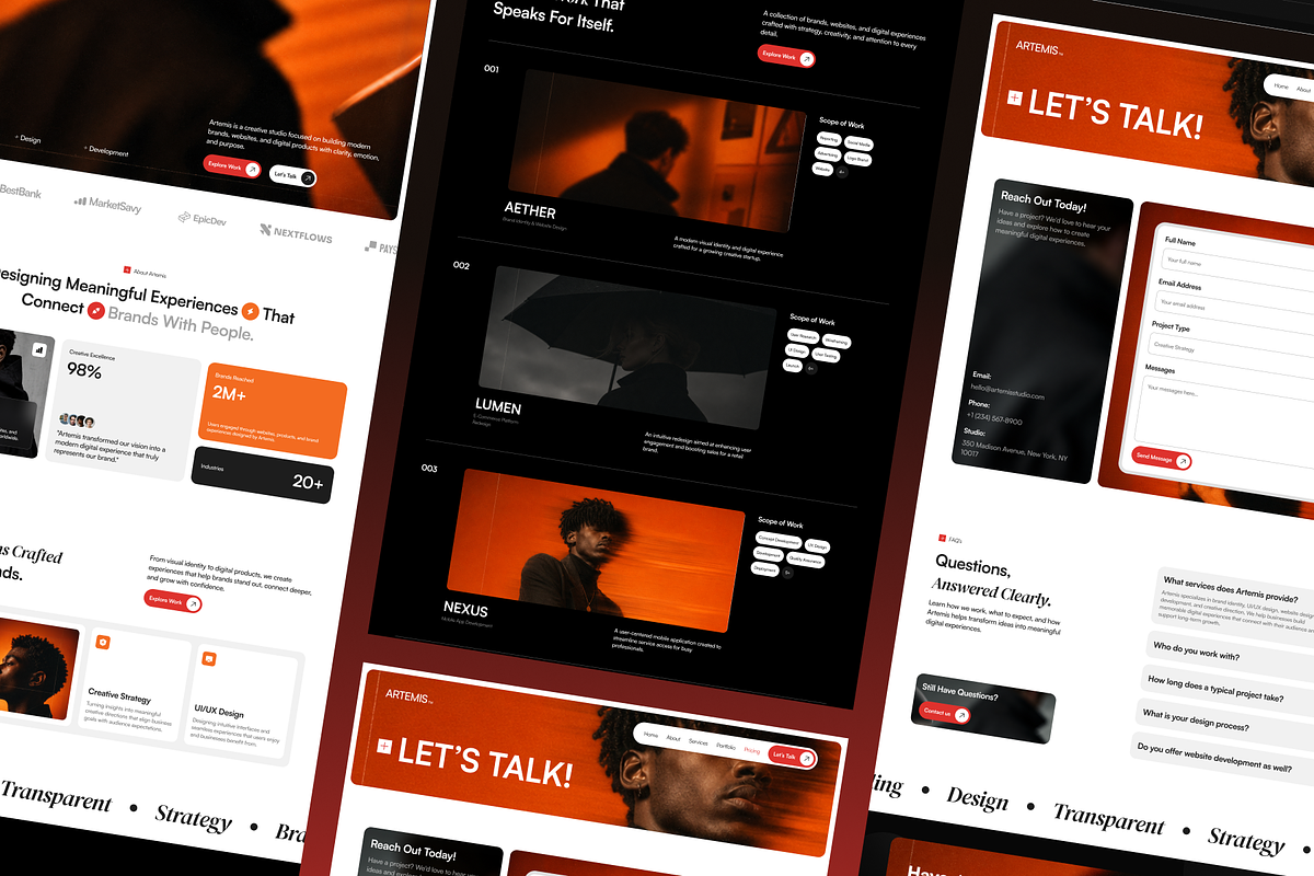 Artemis - Creative Agency Website, a Landing Page Template by SLAB! Design (Photo 4 of 5)