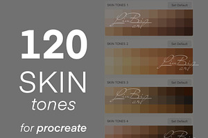 120 Procreate Skin Color Palette