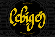 Cebigej Parallel Pen Script, a Script Font by Fannan Studio (Thumbnail 1 of 6)