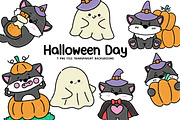 Halloween Day with cute wolf, an Animal Illustration by Nattapohncha (Thumbnail 1 of 3)