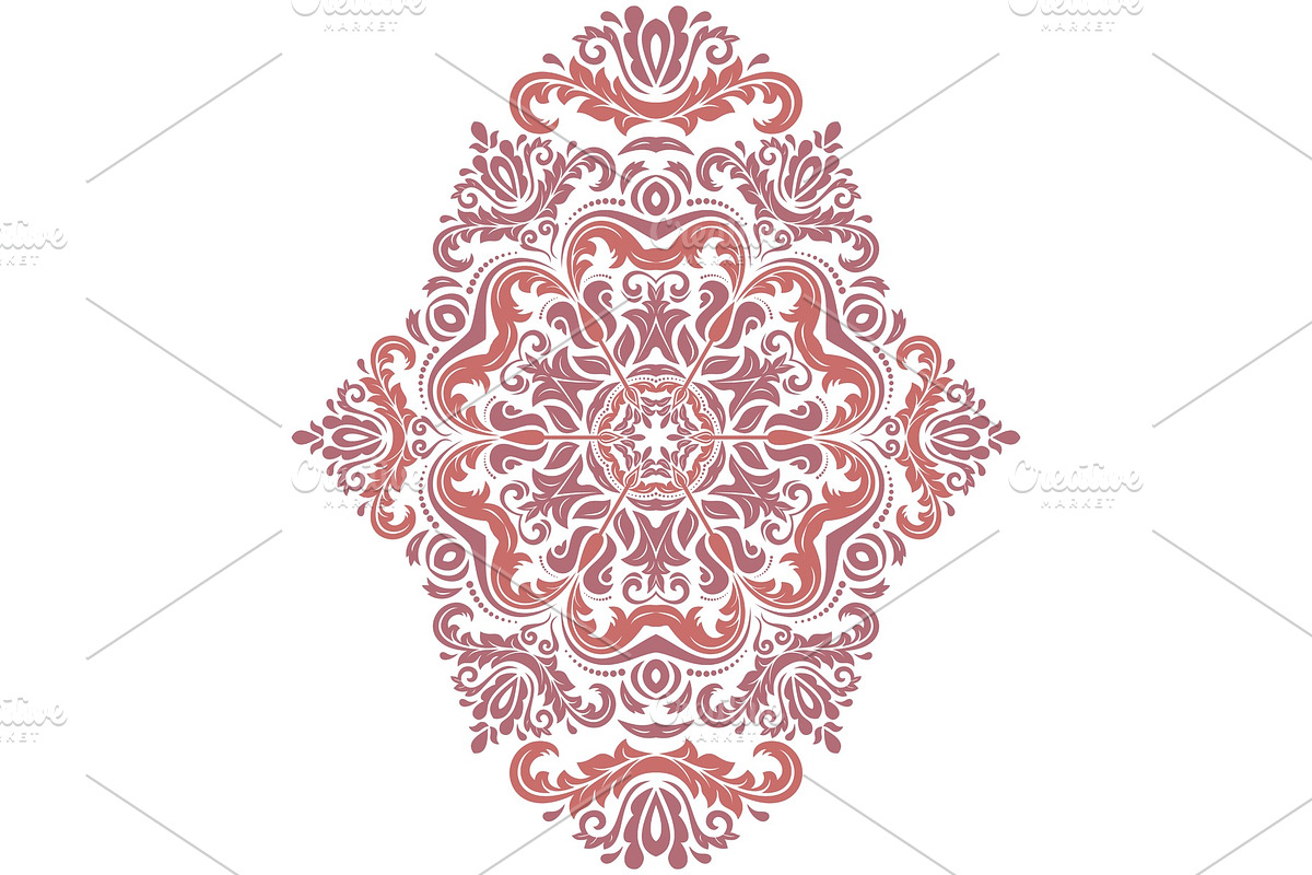 Damask Vector Orient Pattern, a Decorative Illustration by FineArtStudio