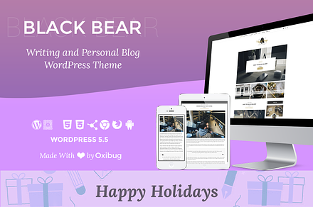 Blackbear - A WordPress Blog Theme, a WordPress Template by Oxibug