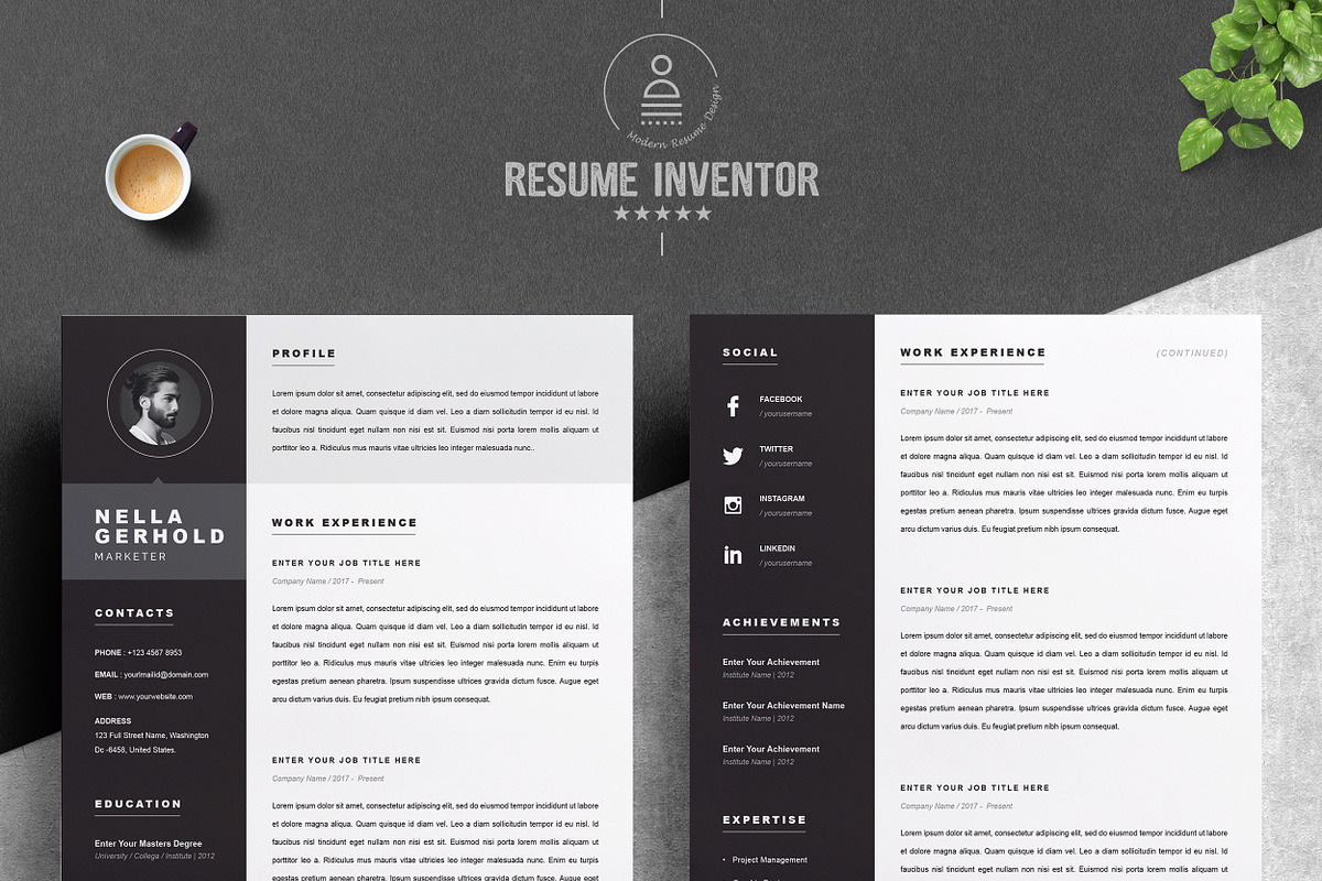 JOB WINNING RESUME - 50 TEMPLATES, a Resume Template by ResumeInventor (Photo 45 of 184)