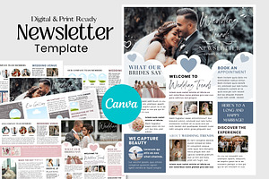 Canva Newsletter Template Wedding