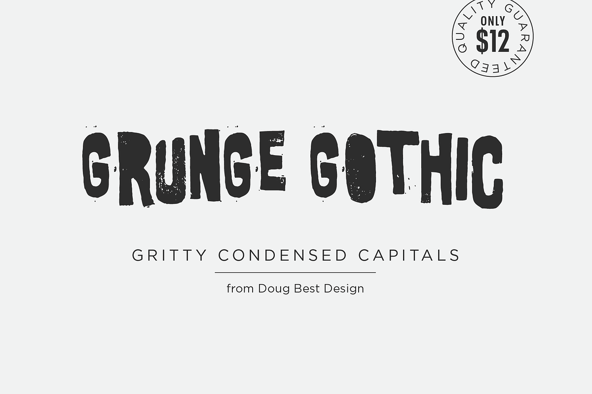 Grunge Gothic, a Handwritten Font by Doug Best Foundry (Photo 1 of 3)