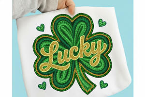 Brushstroke St Patrick's Day Shamroc, an Illustration by Designking