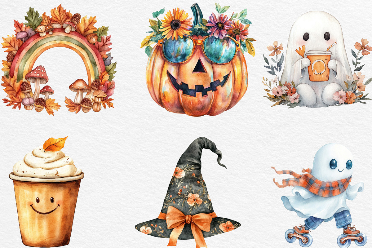Retro Fall Png Fall Halloween, an Illustration by Black Bird Studio (Photo 4 of 6)
