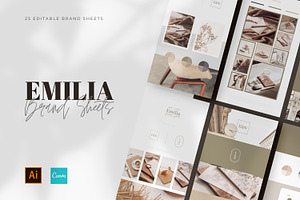 Brand Boards For CANVA & Illustrator