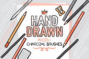 Hand Drawn Charcoal Brushes, a Brush Add-On by Side Project (Thumbnail 1 of 6)