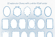 Frames and Borders-Blue Watercolor, an Object Graphic by Solo Art Original (Thumbnail 4 of 8)