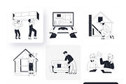 Home Owner Illustration Set, an Outline Icon by Vectors Market (Thumbnail 8 of 10)