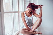 Female Tank-Top Mock-Up Vol.3, a Shirt Mockup by Freeman Studio (Thumbnail 4 of 8)