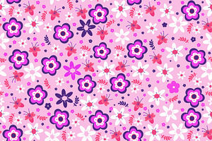retro groovy floral, a Pattern Graphic by AAN Seamless Shop