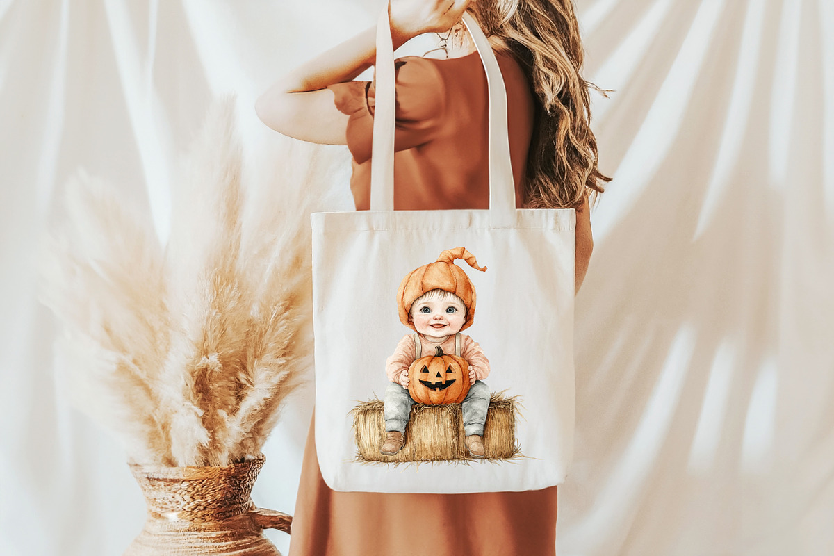 Autumn Spooky Cute Baby Clipart, an Illustration by Libby Wishes (Photo 4 of 7)