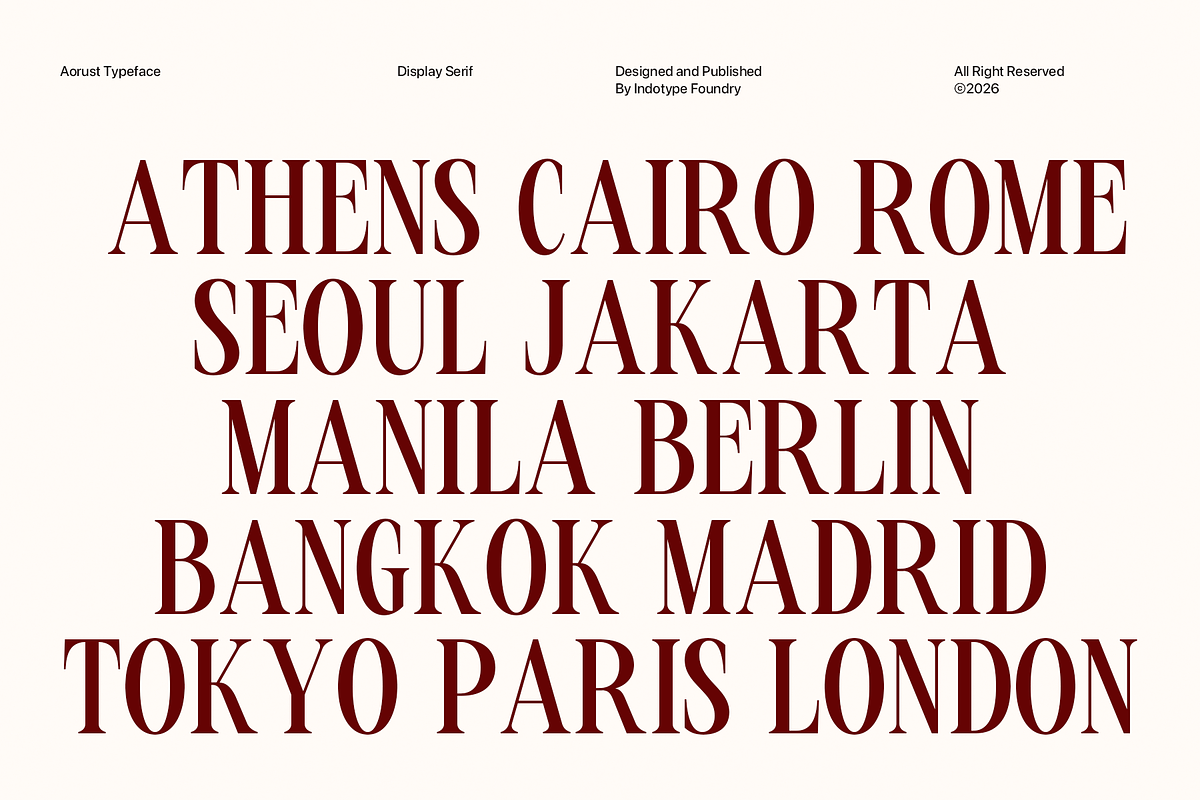 Aorust, a Serif Font by Indotype Foundry (Photo 2 of 10)