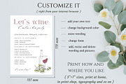 Lets wine Bachelorette schedule plan, an Invitation Template by EvaTemplates (Thumbnail 2 of 4)