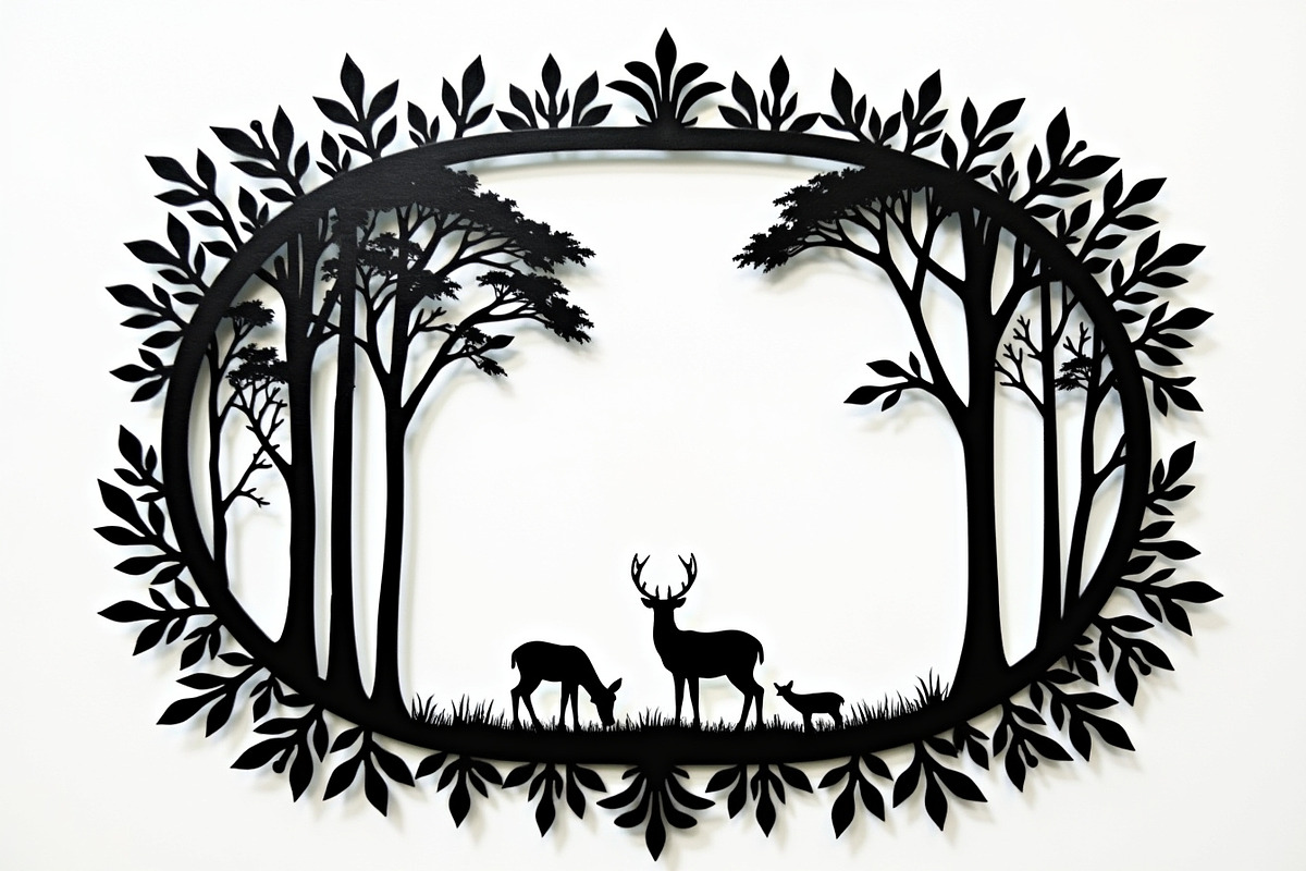 Deer Forest Border Frame Set, an Illustration by Creativeshirt (Photo 3 of 7)