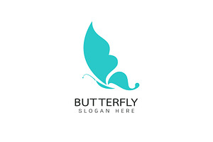 Butterfly logo Vector illustration