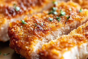 Fried crispy breaded pork cutlet, a Food & Drink Photo by MistyDay