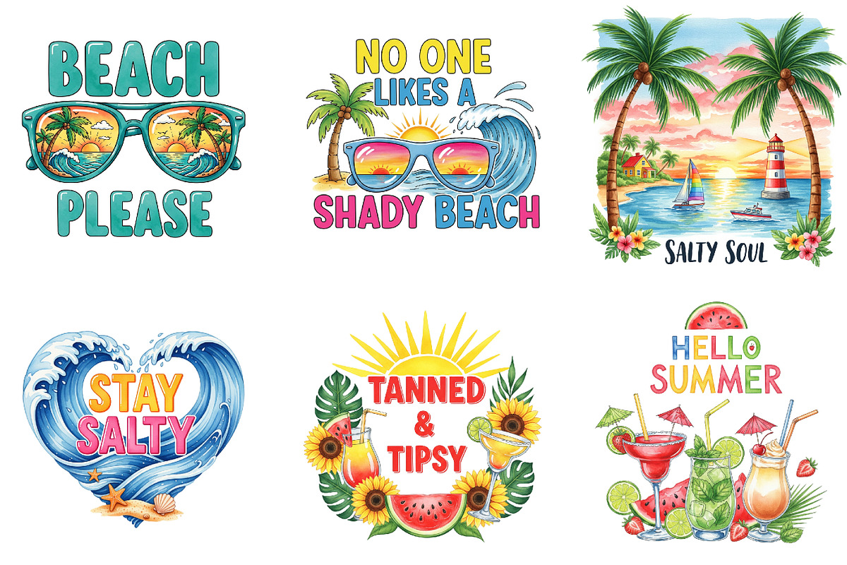 Summer Season Sublimation Quotes, an Illustration by DreamArtGraphic (Photo 2 of 5)