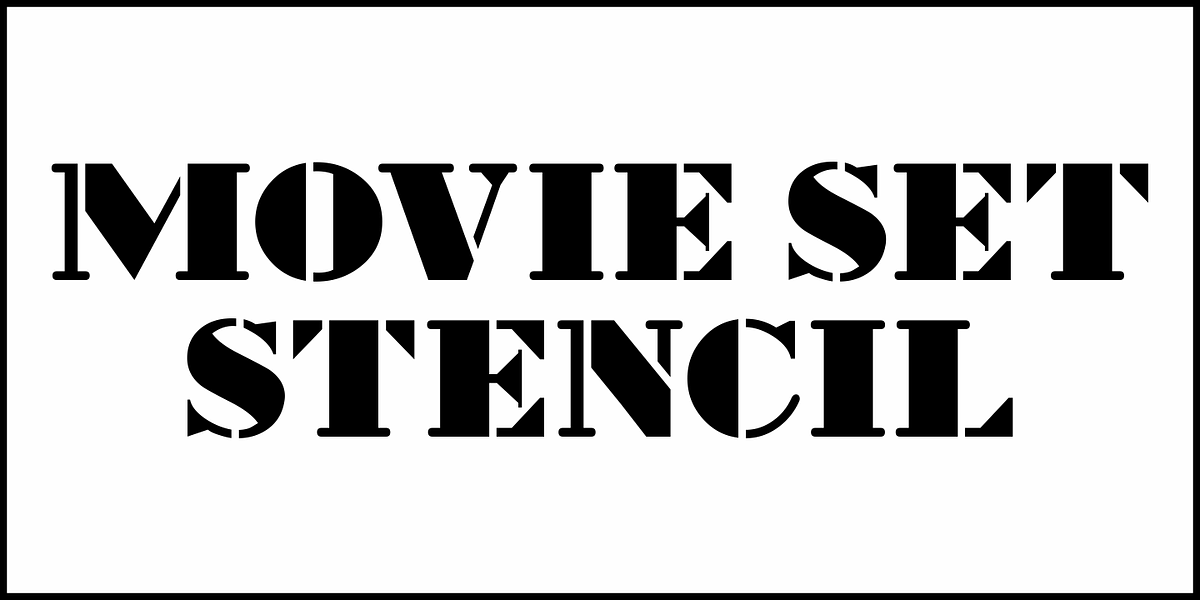 Movie Set Stencil JNL, a Font by Jeff Levine Fonts (Photo 2 of 5)