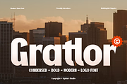 Gratlor - Bold Condensed Fonts, a Sans Serif Font by Iqsiart Studio (Thumbnail 1 of 14)