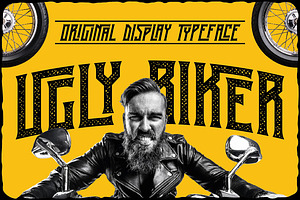 Ugly Biker - Condensed Retro Font, a Serif Font by JumboDesign