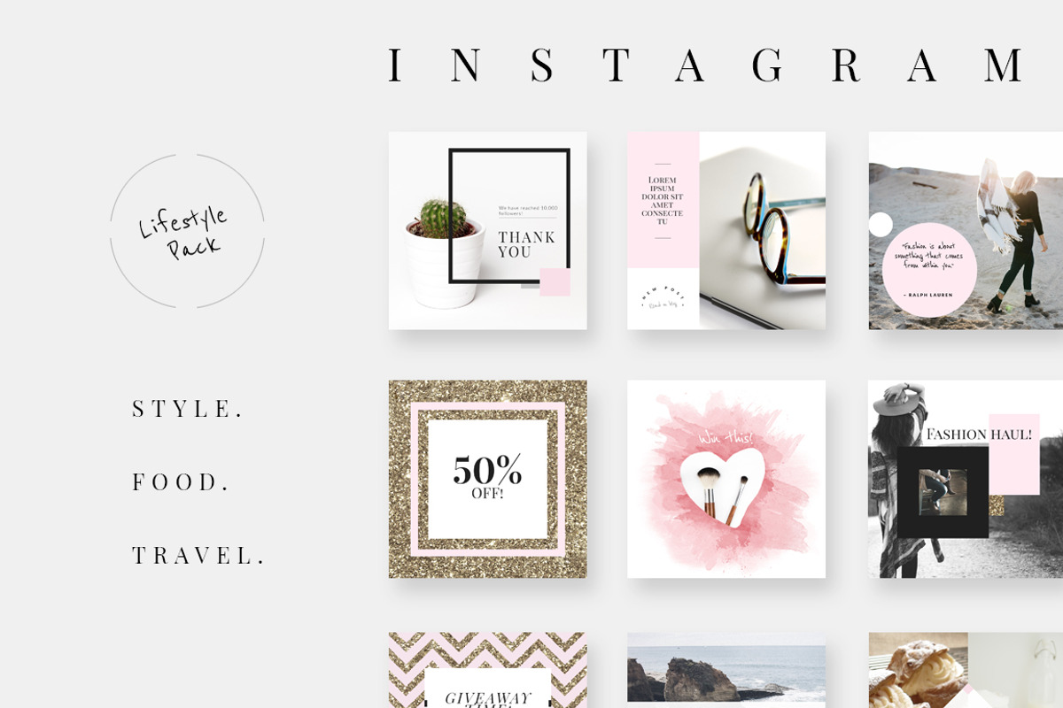 90% OFF | BUNDLE-Instagram Templates, a Social Media Template by CreativeFolks (Photo 22 of 36)
