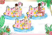 Palm Springs Tropical Clipart, an Animal Illustration by Libby Wishes (Thumbnail 15 of 19)