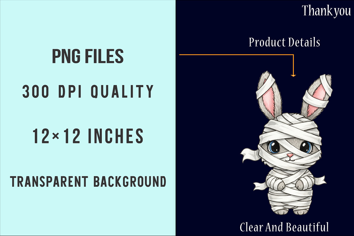 Cute Bunny in Costume PNG, an Illustration by SinaCreation (Photo 4 of 5)