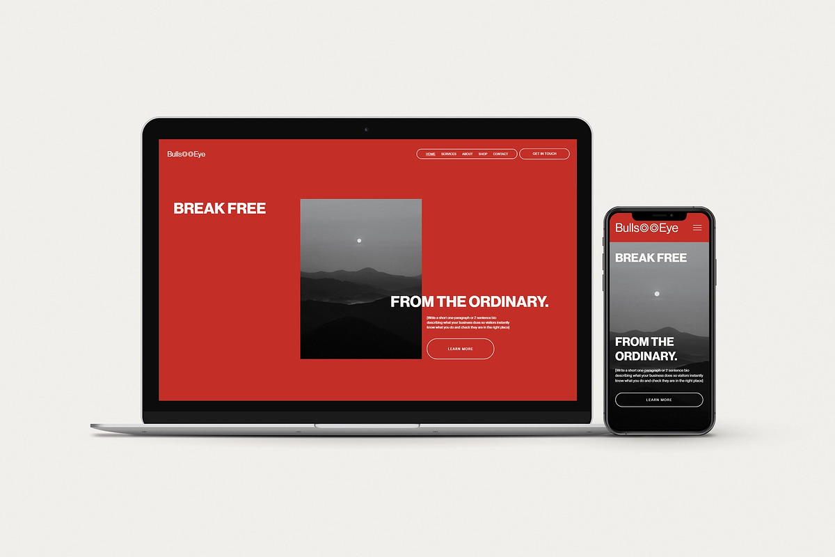 Bullseye Squarespace Website Template preview 4