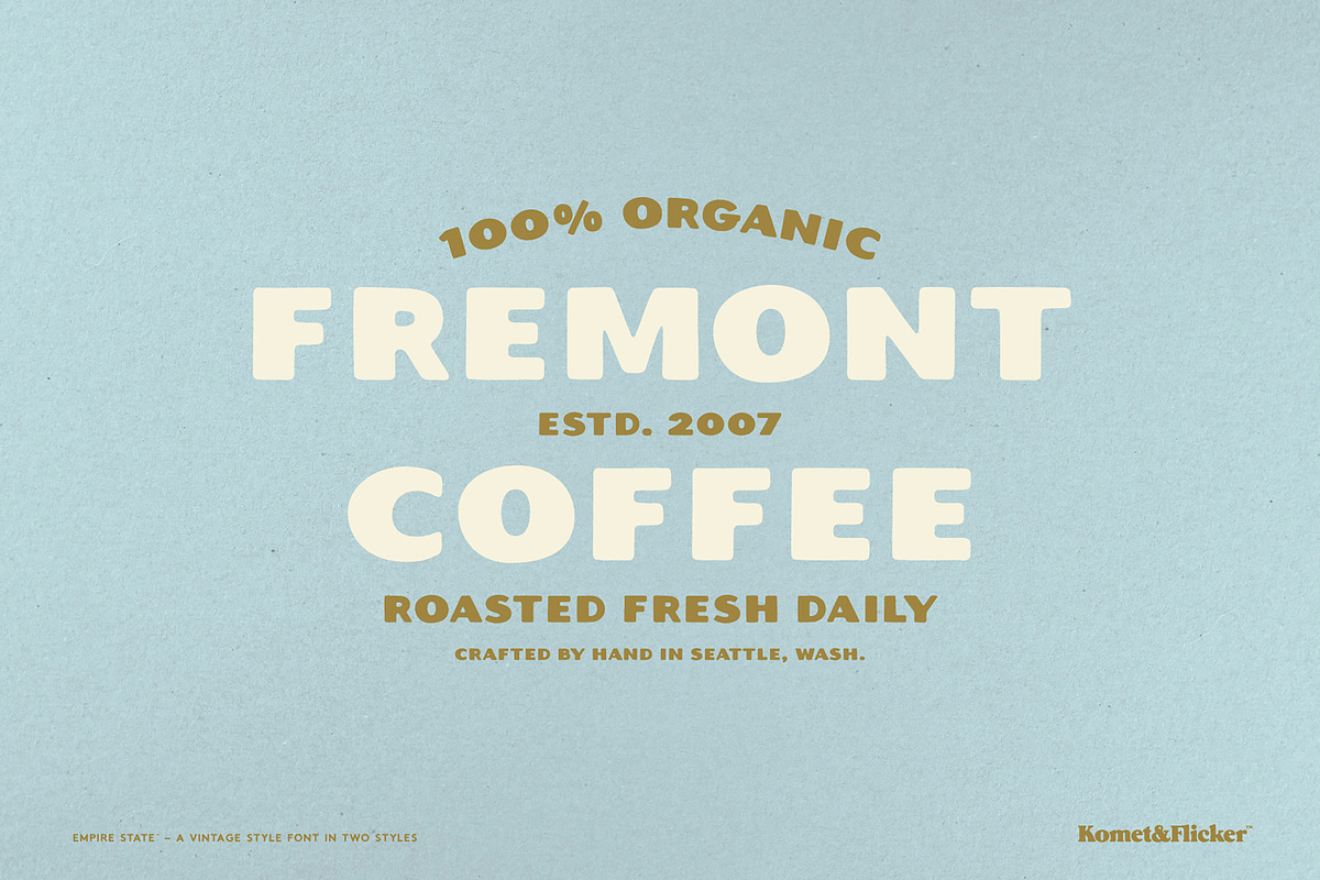 Empire State – A Rustic Font, a Sans Serif Font by Komet & Flicker (Photo 14 of 15)