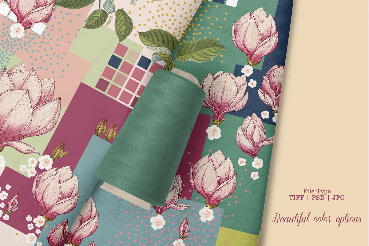 Blossom Grid Prints & Patterns, a Pattern Graphic by GND ART STUDIO (Photo 2 of 8)