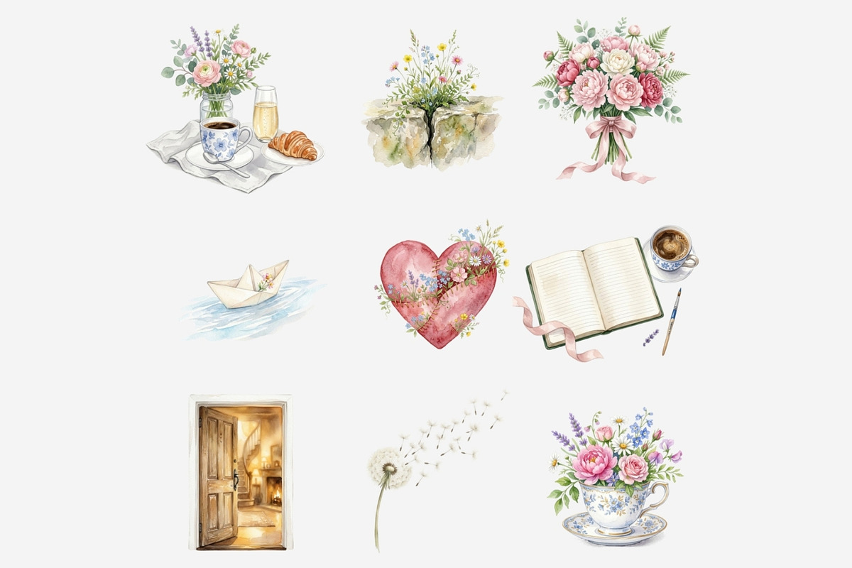 Fresh Start New Chapter Clipart, a Person Illustration by Tanya Kart (Photo 9 of 12)