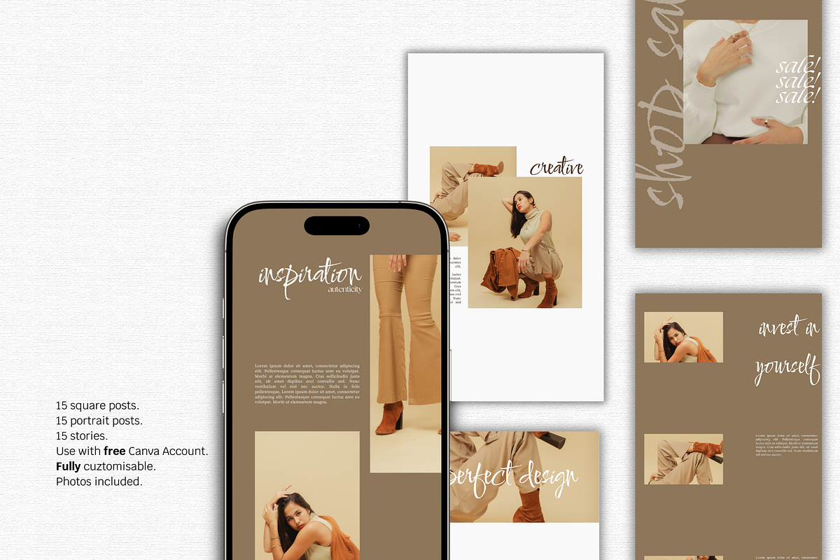 Soft Beige Instagram Template Pack, a Social Media Template by Lumisse Studio (Photo 9 of 10)