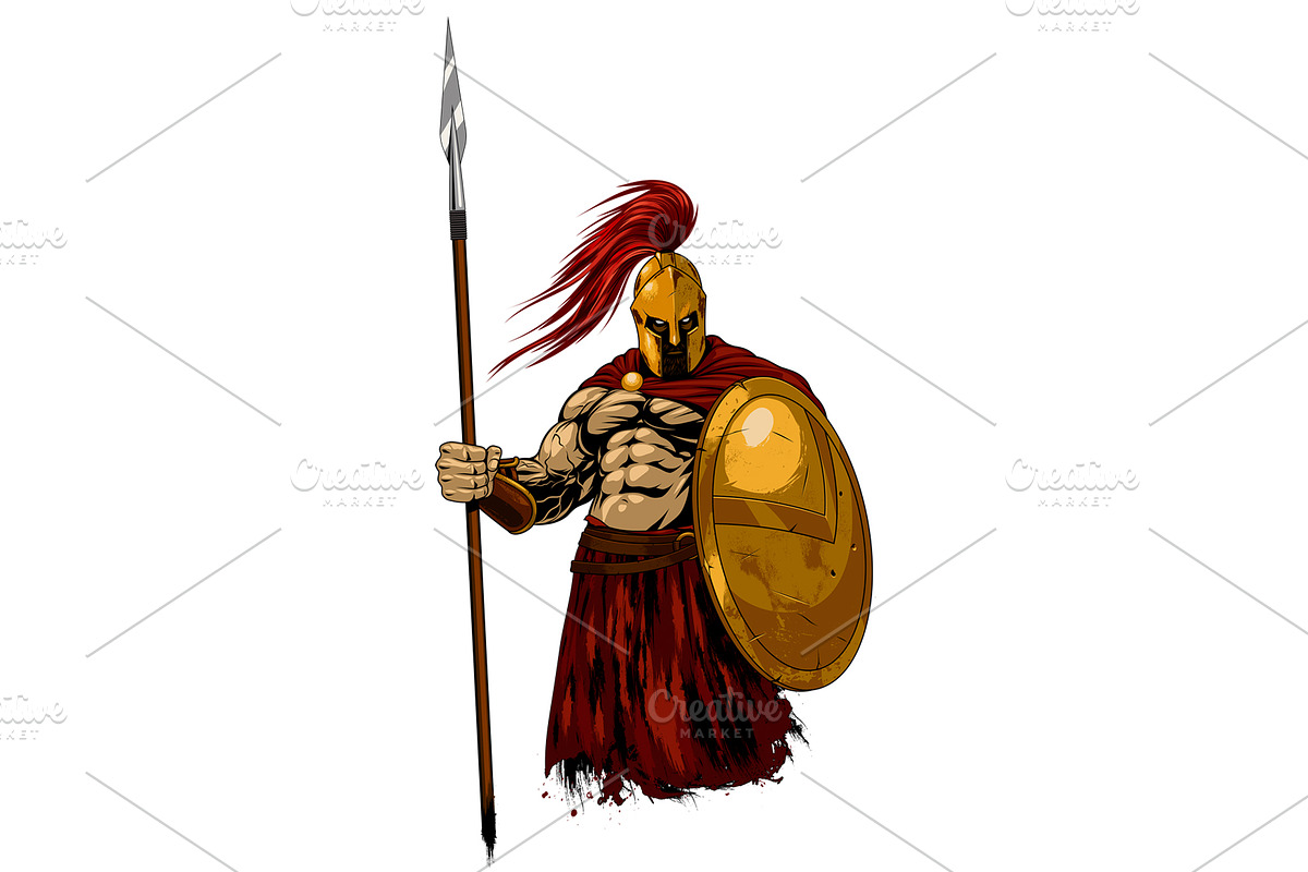 Spartan warrior, an Illustration by Mark2000 (Photo 2 of 2)